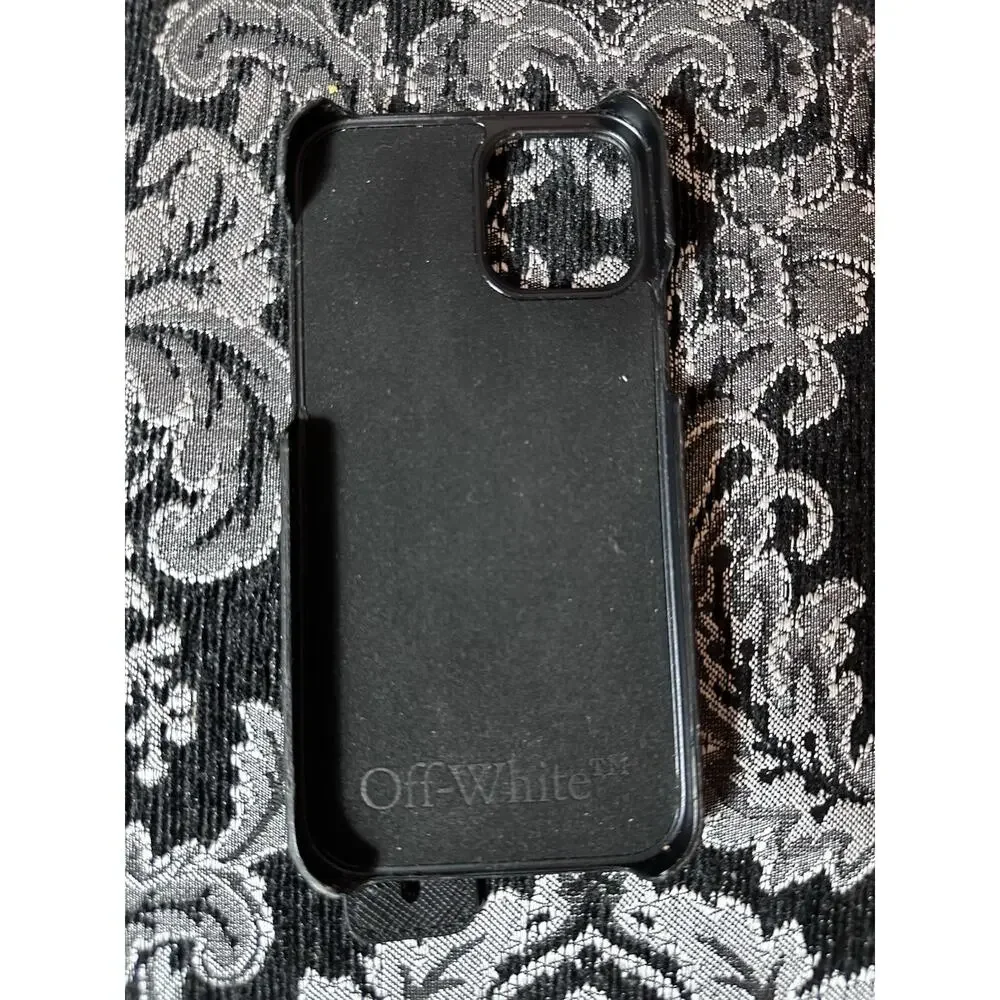 Off-White Virgil Abloh Case iPhone 12 Pro Max Black‎ Striped Designer Logo Box